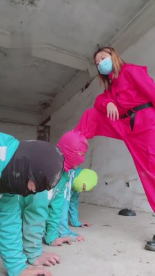 【美离子】鱿鱼游戏-户外虐三奴 bf3273_HD绳艺资源