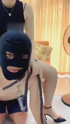 【欣妍】短发模特羞辱圈养狗 G-210712-22_HD绳艺资源