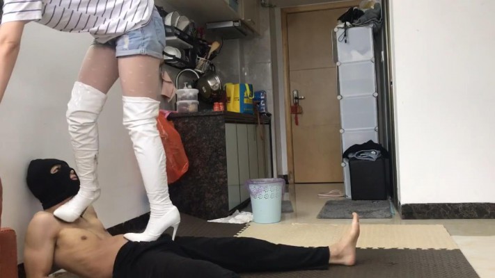 图片[5]_邻家风小鱼姐姐白丝高跟靴子全体重踩绳艺学员虐待上集_HD绳艺资源