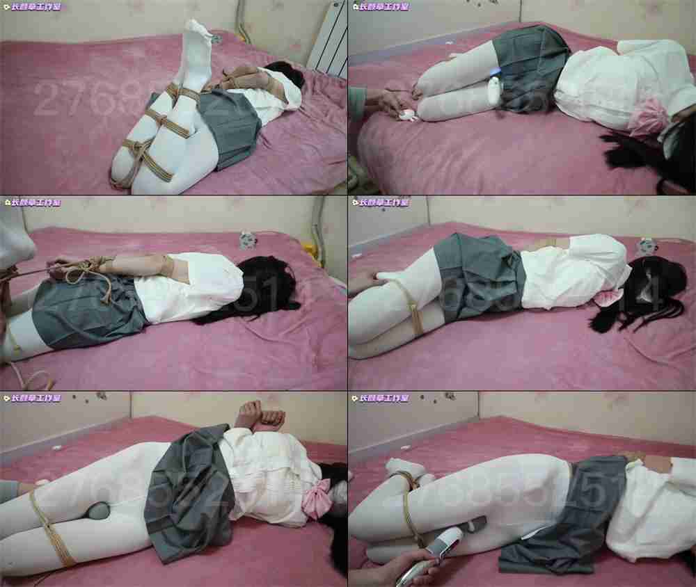 【长颜草】梦婷加小怪兽艺术gc 真的是剧烈挣扎，叫声让人按捺不住_HD绳艺资源