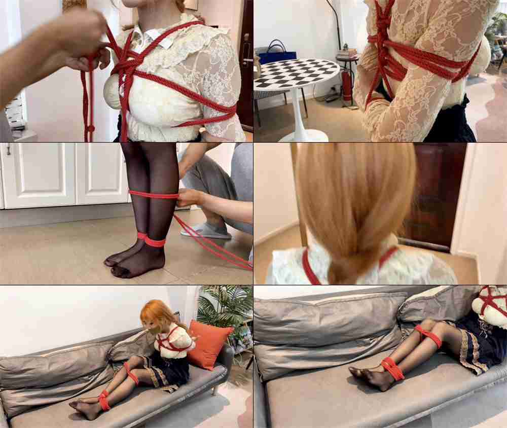 【缚艺录】小敏 工作室最漂亮的模特，第一次来体验绳艺[夸克]_HD绳艺资源