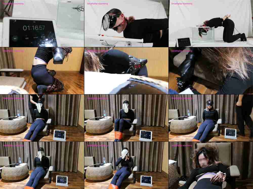 图片[2]_【小萌同学】闷绝昏迷上锁无孔乳胶头套，K9爬行以及水下憋气[已失效]_HD绳艺资源