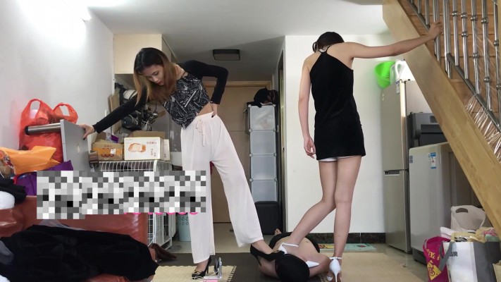 图片[7]_小鱼姐姐晚礼服白高跟携手梦梦女神艺术全体重踩踏，踩脖子_HD绳艺资源