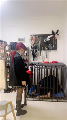 【雯雯】狗笼圈养家奴_HD绳艺资源