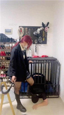 图片[3]_【雯雯】狗笼圈养家奴_HD绳艺资源