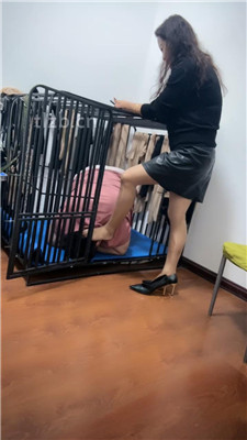 【冰色】囚禁狗笼恋足舔_HD绳艺资源