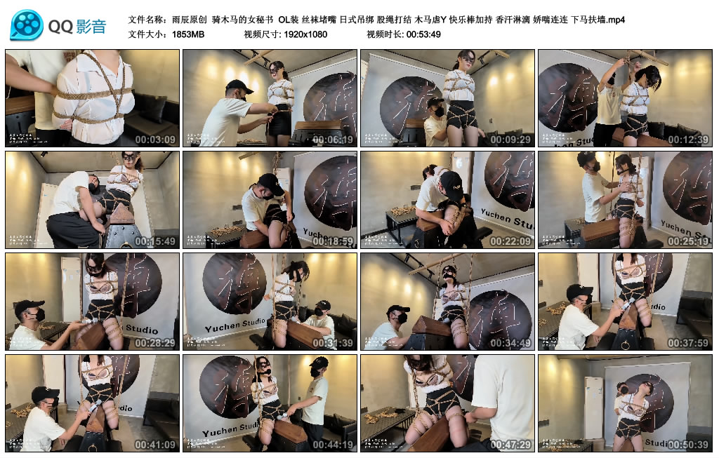 【雨辰原创】 骑木马的女秘书_HD绳艺资源