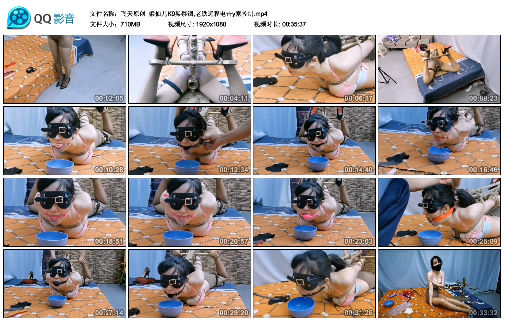 【飞天原创】 柔仙儿K9架禁锢,老铁远程训练y塞控制_HD绳艺资源