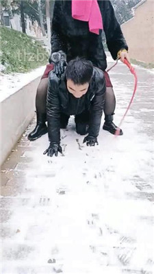 【乐爷】野外-冰天雪地-遛狗虐待_HD绳艺资源