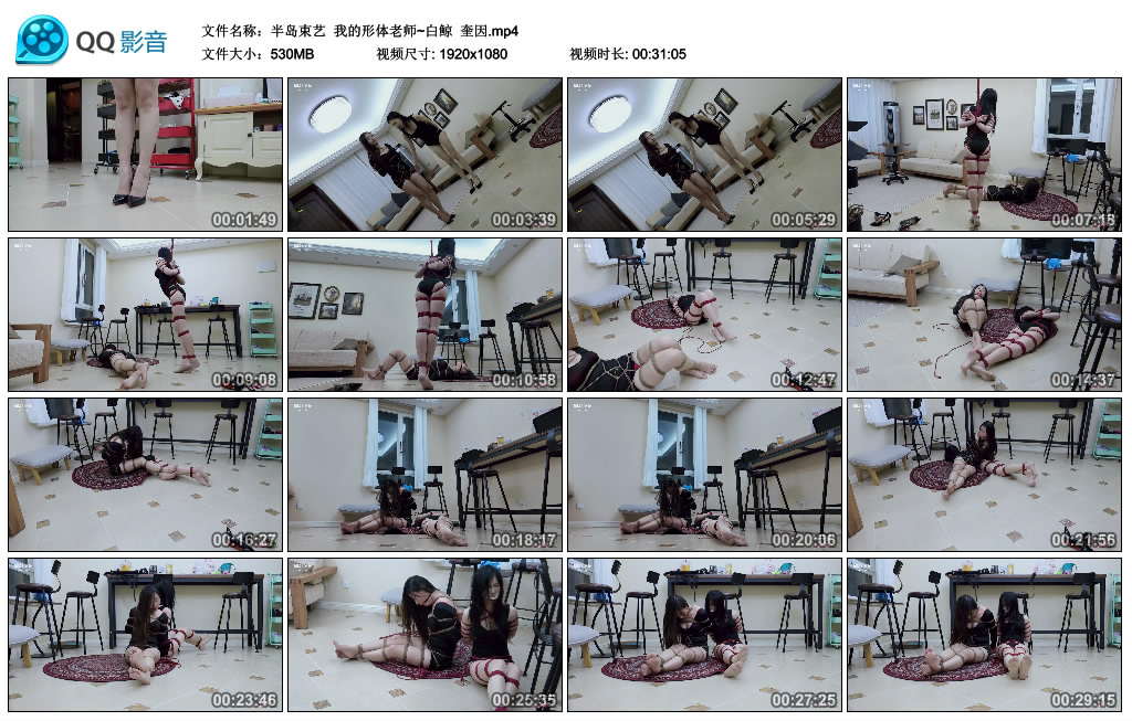 【半岛束艺】 我的形体老师~白鲸  奎因_HD绳艺资源