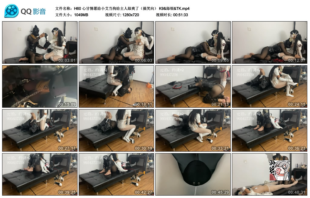 【H60】心甘情愿给小艾当狗给主人舔爽了（搞笑向） K9&舔银&TK_HD绳艺资源