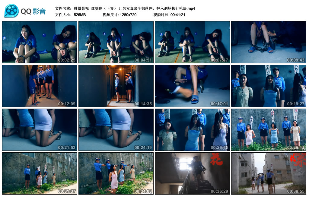 【胜景影视】 红颜殇（下集） 几名女毒枭全部落网，押入刑场执行枪决_HD绳艺资源