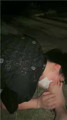 【小九斯】深夜户外狗链遛狗 JS240803-17_HD绳艺资源