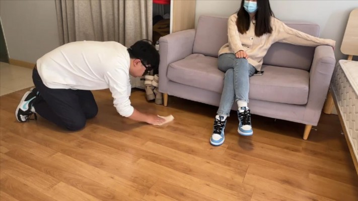 图片[4]_【208少女宿舍】牛仔裤AJ踩手玩毯子 YC-240718-3_HD绳艺资源