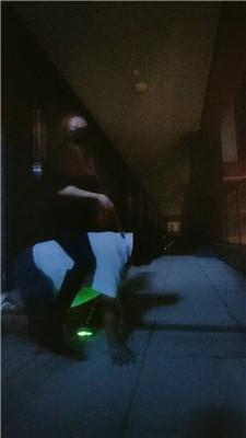 【依依东望】深夜户外走廊遛狗 bf43411_HD绳艺资源