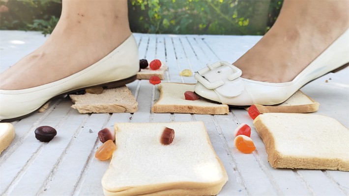 图片[3]_【大美】白色平底鞋踩QQ糖+吐司面包 YC-240727-4_HD绳艺资源