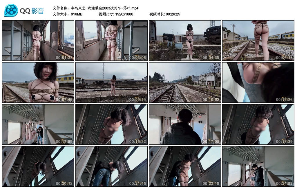 【半岛束艺】 欢迎乘坐2663次列车~落叶_HD绳艺资源