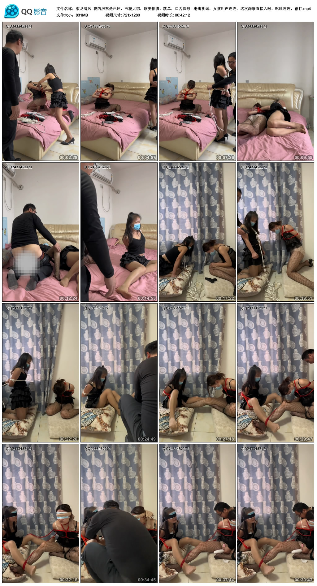 【束龙缚凤】 我的房东是色坯，五花大绑，欧美绳艺技巧，跳单，口舌深喉，假阳伺候，训练挑逗_HD绳艺资源