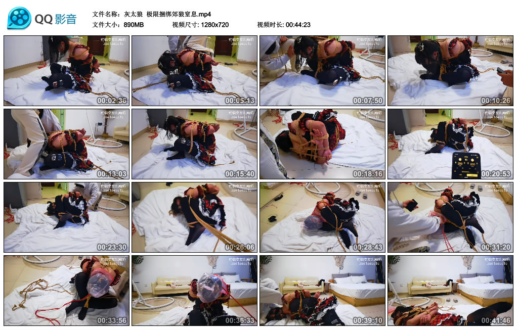 【灰太狼】 极限绳艺技巧郊狼窒息_HD绳艺资源