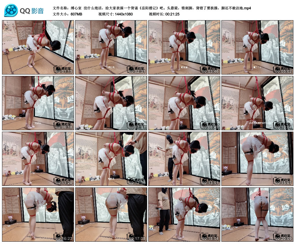 【缚心室】 没什么绝活，给大家表演一个背诵《岳阳楼记》吧_HD绳艺资源