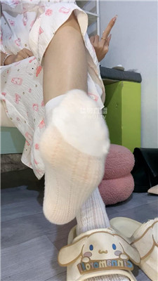 苒苒 白棉袜裸足凉拖寸止    251011-22_HD绳艺资源