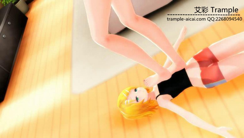 MMD 女女踩踏插嘴虐 动漫