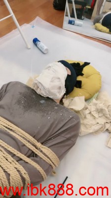 【芷晴】捆绑固定网袜jio插吐/吐口水喂食 bf23389