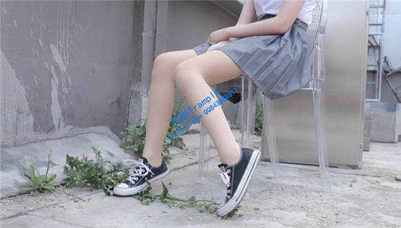 性感肉丝帆布鞋踩花