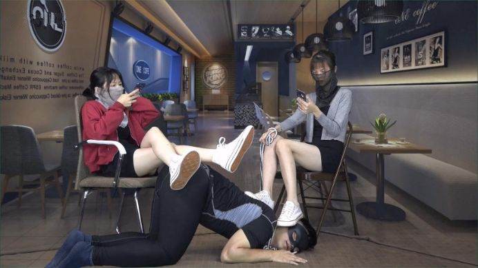 SM连续剧《女老大逗卧底》第二集 咖啡厅里的折磨【南国原创】3D立体拍摄 YC-220620-5