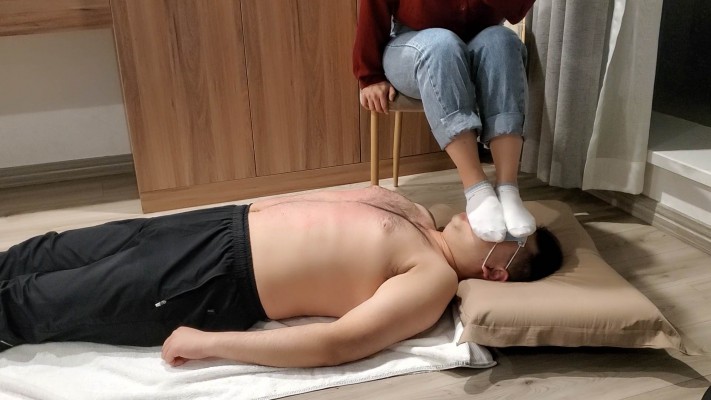 【橘子粥】37分钟斯凯奇棉袜不间断踩踏 YC-221104-6