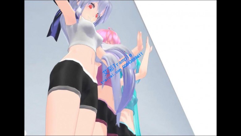 MMD动漫踩踏系列三个妹子踩毯子 R-190630-2_HD绳艺资源