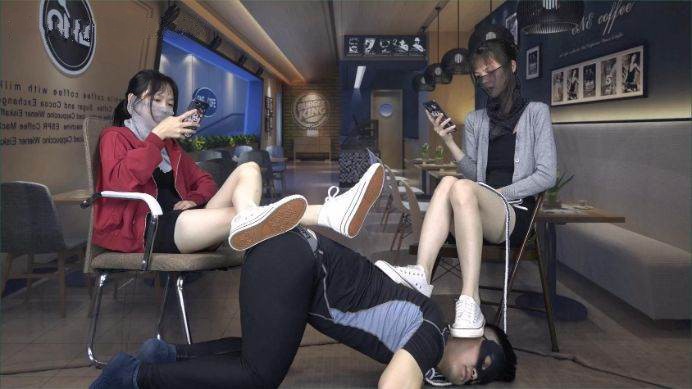 SM连续剧《女老大逗卧底》第二集 咖啡厅里的折磨【南国原创】3D立体拍摄 YC-220620-5