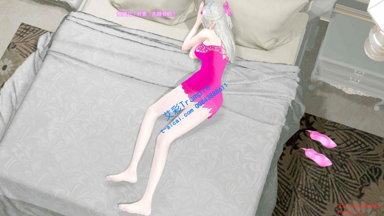 超美美少女漫画系列（高跟长筒银白皮靴+肉丝美腿+紫红高跟）YC-200314