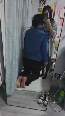 【小奶味】帆布鞋黑丝虐 bf19388