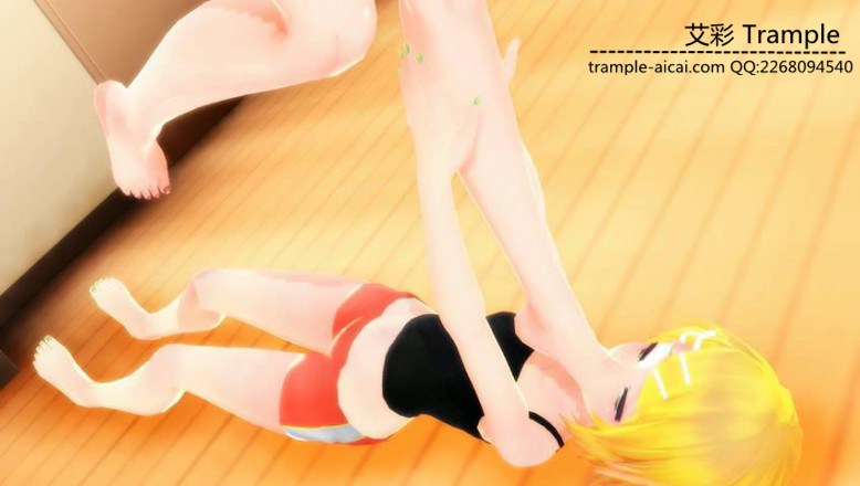 MMD 女女踩踏插嘴虐 动漫