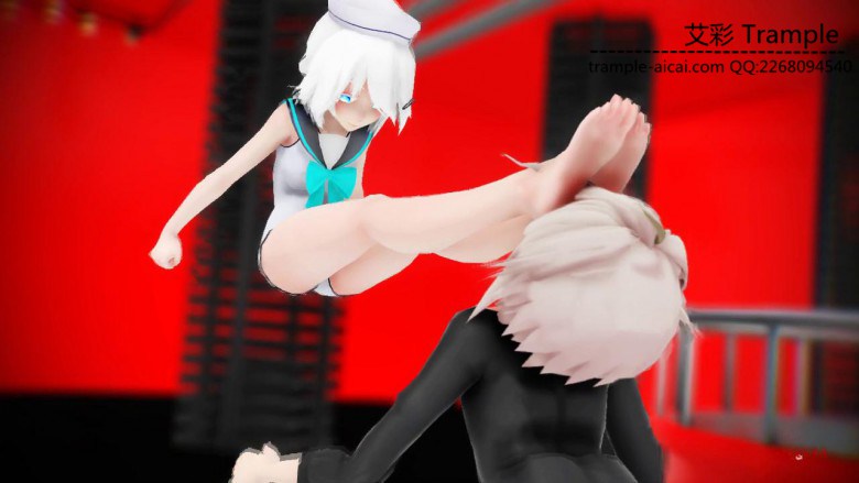 MMD动画女女格斗虐打系列，撸点极高