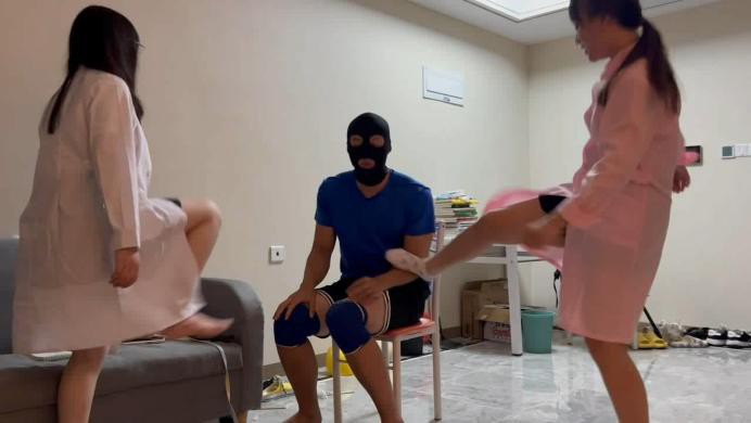 【珂玥】调戏护士反被揍 咸猪手色狼调戏护士小姐姐反被调教成舔脚狗 YC-220804-3