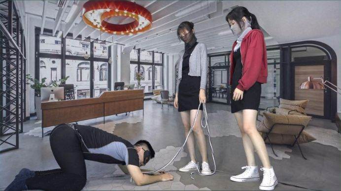 SM连续剧《女老大逗卧底》第二集 咖啡厅里的折磨【南国原创】3D立体拍摄 YC-220620-5