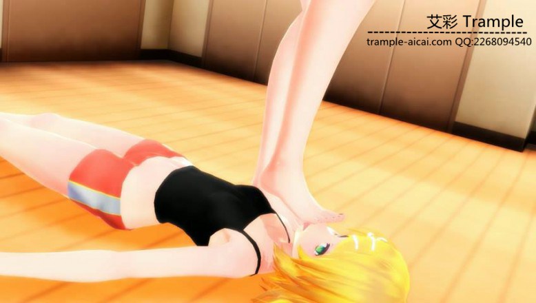MMD 女女踩踏插嘴虐 动漫