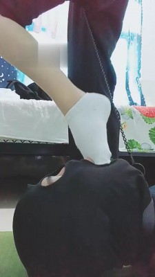 【美娜格格】原味白棉袜气味羞辱 bf21810