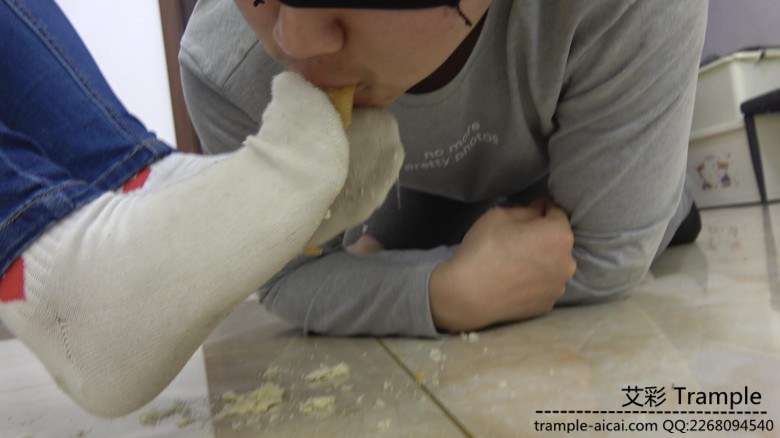 原味脏棉袜羞辱，喂食