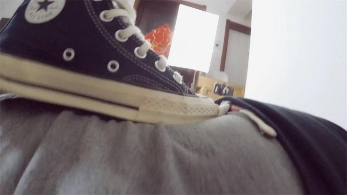 【婧児小主】晓G全语言脏帆布鞋和白袜踩头顶踩脖子 踩踹审讯 GP824F YC-220523-5