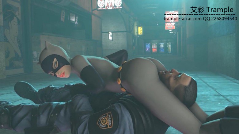 3D-动漫游戏，猫女 腿绞坐脸 守望先锋作者系列 O-170429-4