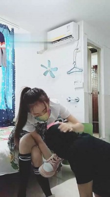 【美娜格格】学院风过膝袜深喉 bf21558