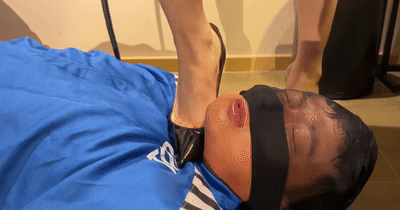 （全新）剧情片监狱长苏老师暴力鞭打调教犯人【苏曼】高跟踩踏鞭打调教 YC-221126-7