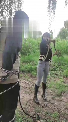 【霁月S&辰辰S】户外捆绑鞭打贱狗（续集）（双视角） bf17970