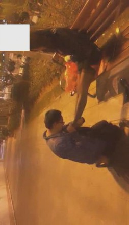 VIVI圣诞节马路边花式圣水超刺激