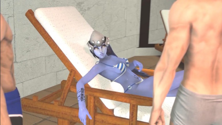 动漫游戏-D.VA 天使 黑百合-高清 踢打坐脸腿绞 O-170422-9