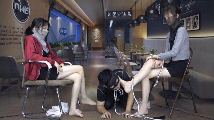 SM连续剧《女老大逗卧底》第二集 咖啡厅里的折磨【南国原创】3D立体拍摄 YC-220620-5