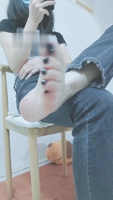 【灵竹】牛仔裤女S-骑马转胯舔鞋 bf19426